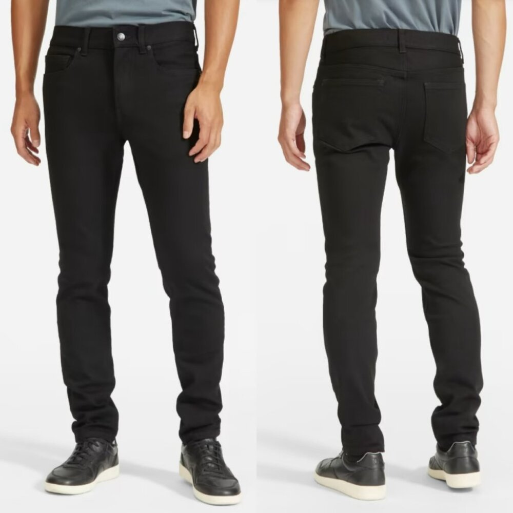 Everlane Uniform The Skinny Jean Black Mens 32x32 Organic Cotton Stretch NWT